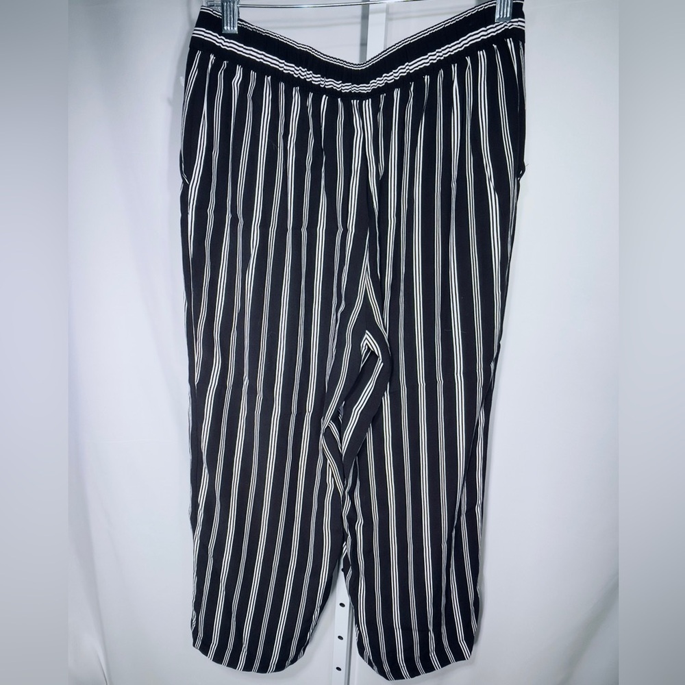 Loft Wide Legs Cropped Striped Corpcore Cozycore PunkCore Size Small Retro Glam